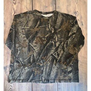 Liberty Camouflage 1 Pocket T-shirt Mens 2XL Long Sleeve 90s Hunting